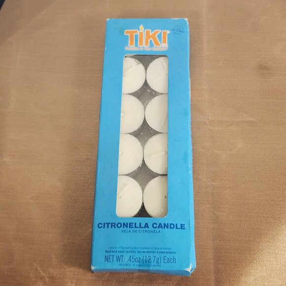 Tiki Other - The Original Tiki Brand 12pk Tealight Citronella Candles .45oz ea. Outdoor Only